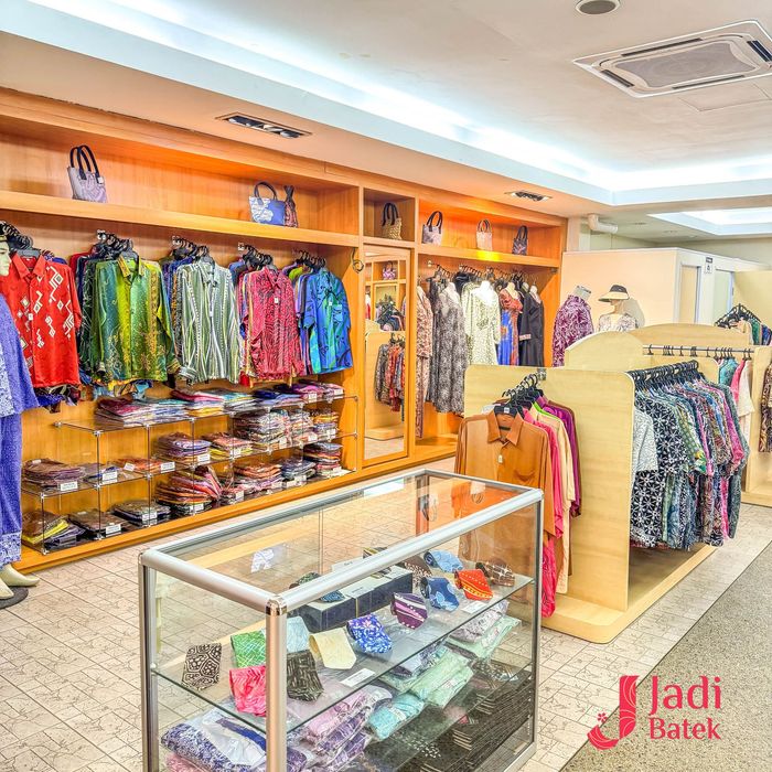 Jadi Batek retail store interior featuring colourful handmade batik clothing and accessories in Kuala Lumpur
