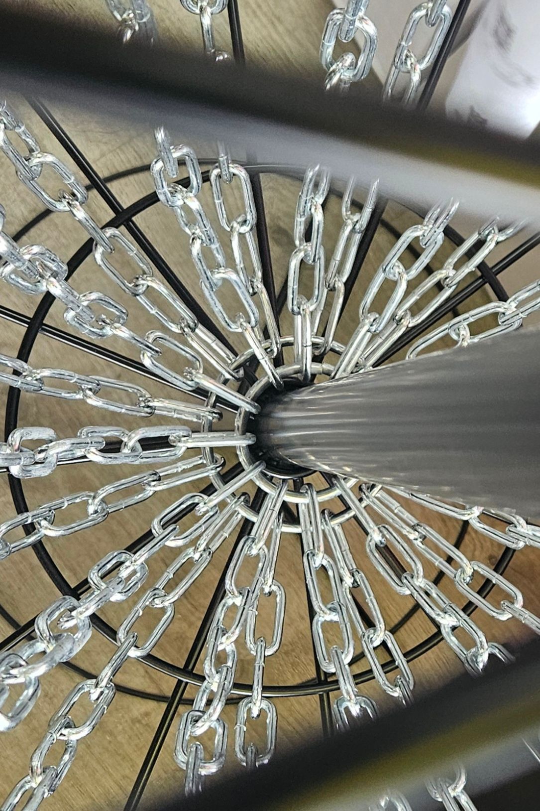 Abstract image of a Black Hole Pro disc golf basket by MVP.