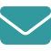 A blue envelope with a white border on a white background.