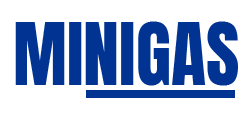 La palabra "MINIGAS" en negrita, azul oscuro