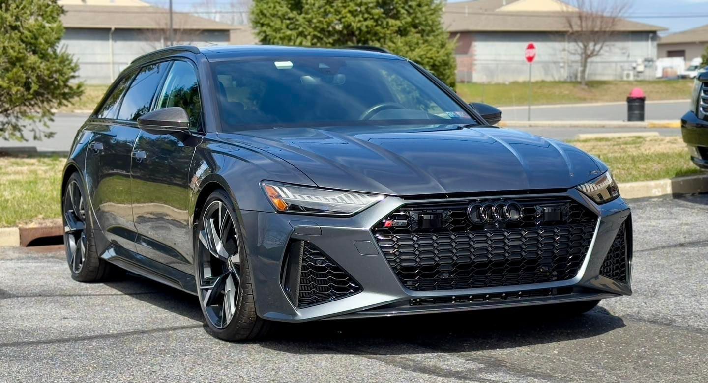 vehicle with ceramic coating parked outside