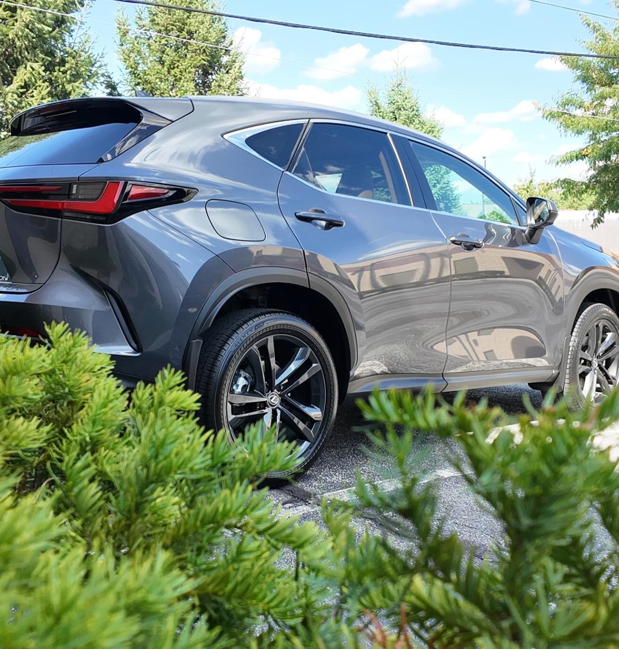 vehicle with Ceramic Coating parked outside
