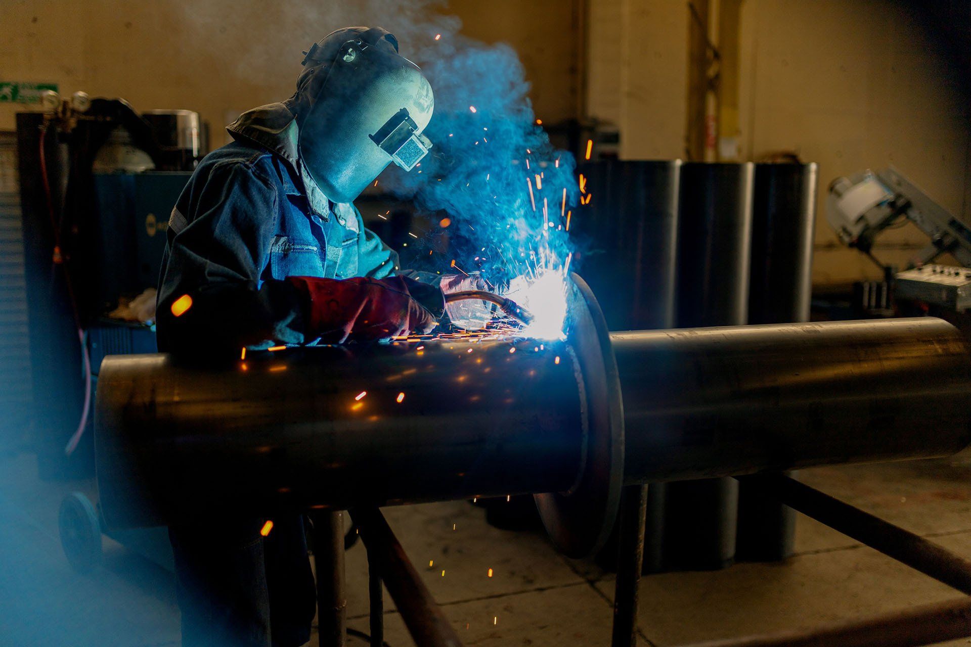 Welding a Pipe — Baltimore, MD — Winkler's Inc