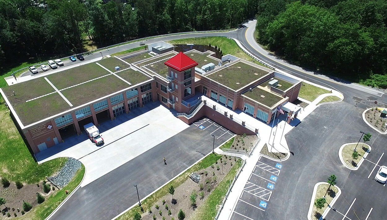 Elkridge Fire Station Aerial View — Baltimore, MD — Winkler's Inc