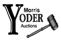 Yoder Auctions logo: Large black