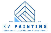 A logo for kv painting residential commercial and industrial