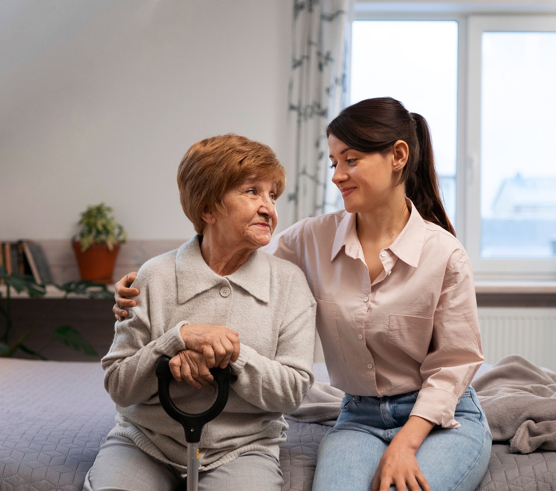 Care Remedy private home care specialist with senior client in Greater Boston