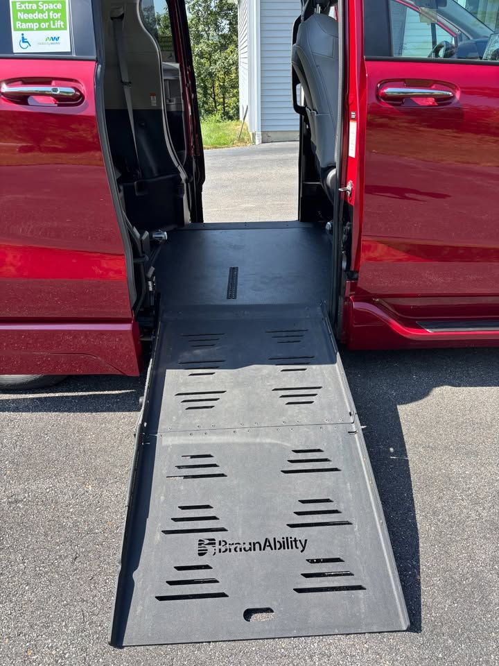 Wheelchair accessible van picking up a passenger for a medical appointment in Massachusetts