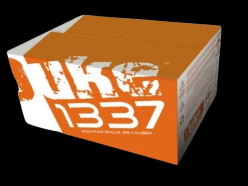 Carton de 2000 billes de paintball Duke 1337 en calibre 0.68, conçu pour les joueurs recherchant précision et performance