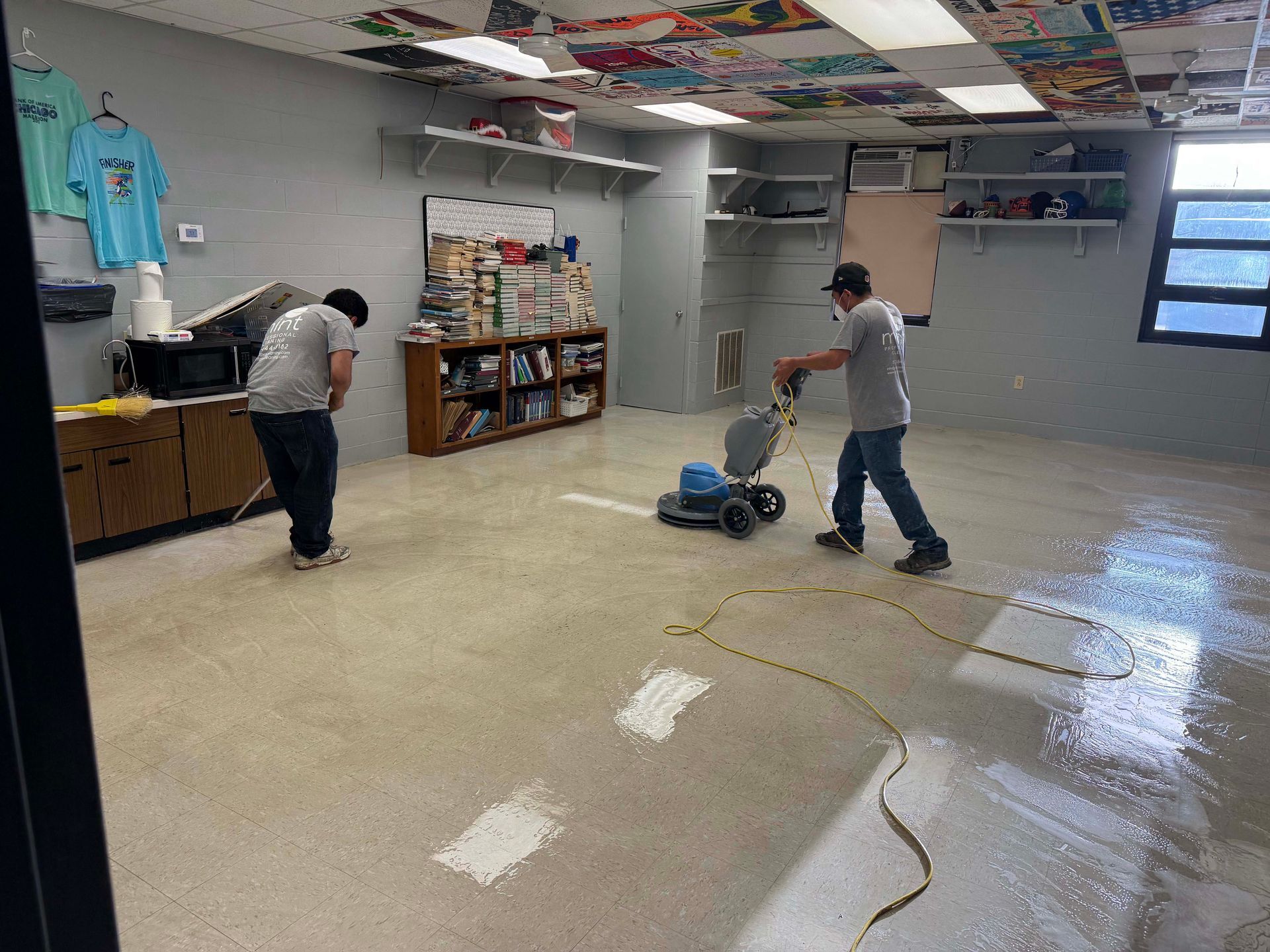 Glossy commercial LVT floor
