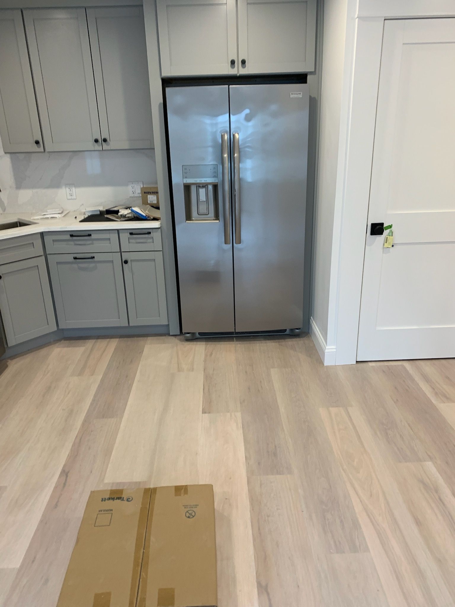 A before and after photo of a wooden table