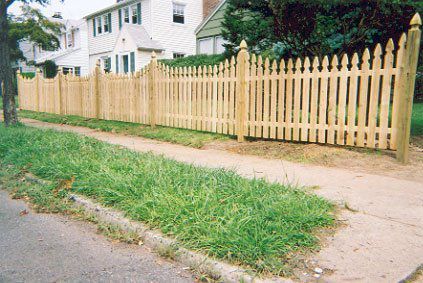Wooden Picket Fence — Clifton, NJ — All Jersey Fence Co. Wooden Picket Fence — Clifton, NJ — All Jersey Fence Co.