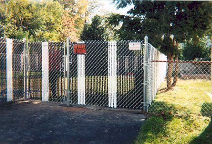 Chain Link Fence With Sign — Clifton, NJ — All Jersey Fence Co. Chain Link Fence With Sign — Clifton, NJ — All Jersey Fence Co.