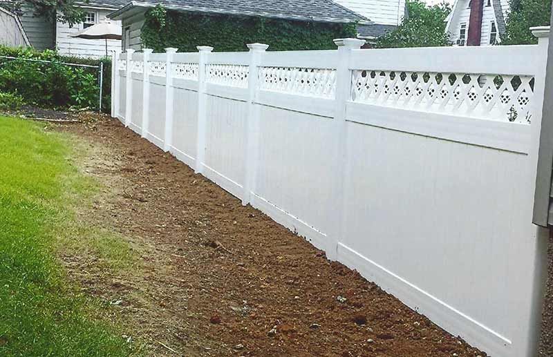 White Fence With a House — Clifton, NJ — All Jersey Fence Co.