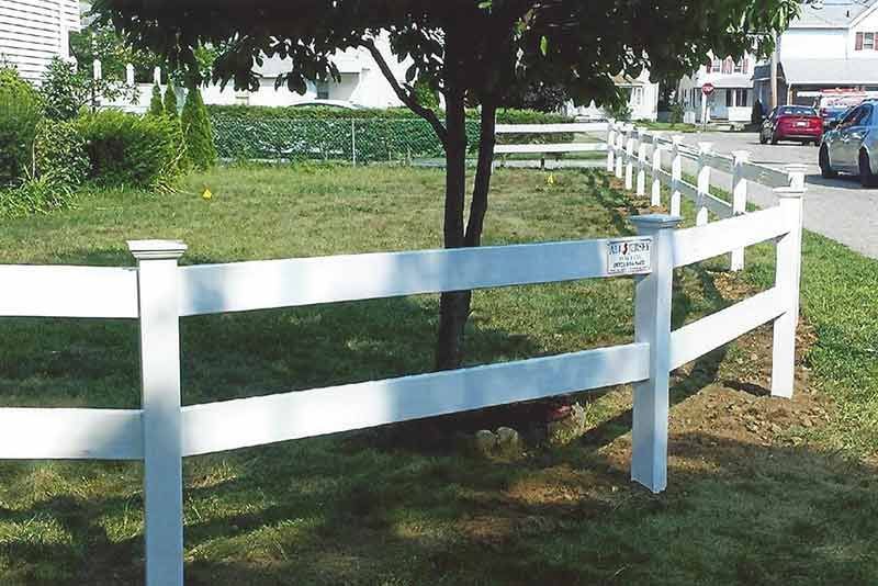 White Fence Surrounds a Lush Green Field — Clifton, NJ — All Jersey Fence Co.
