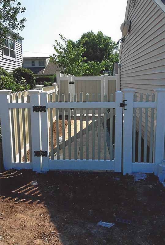 White Picket Fence With a Gate — Clifton, NJ — All Jersey Fence Co.