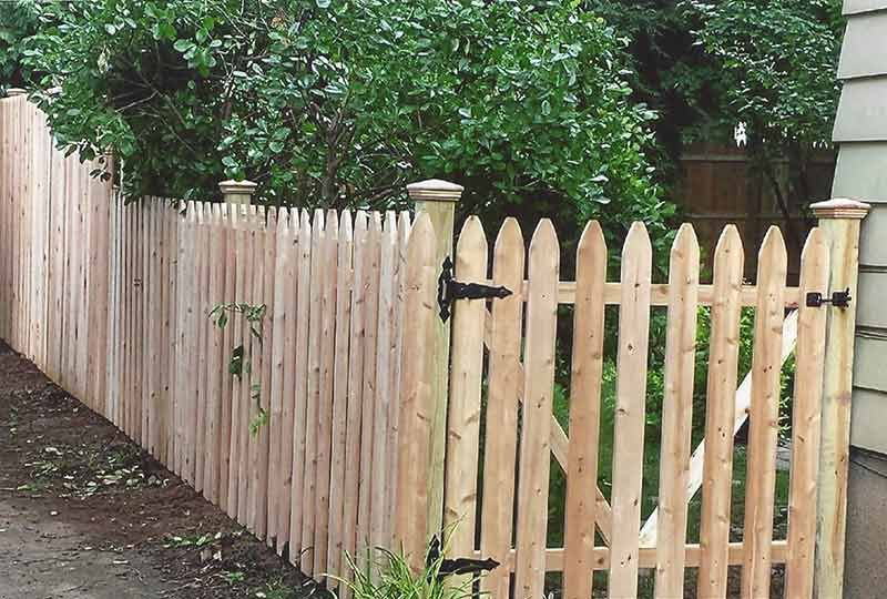 Wooden Picket Fence With a Gate — Clifton, NJ — All Jersey Fence Co.
