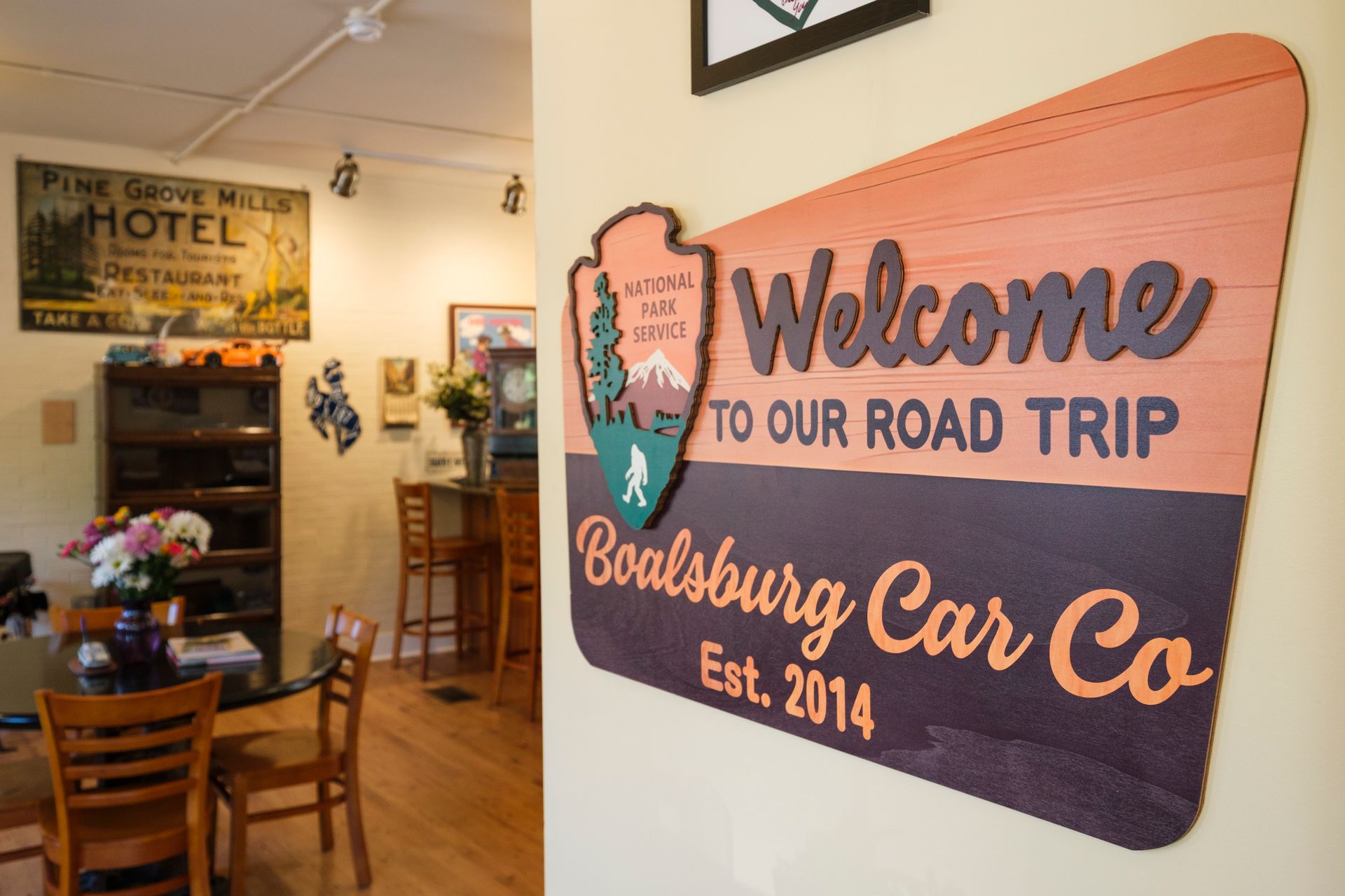 Wooden sign: