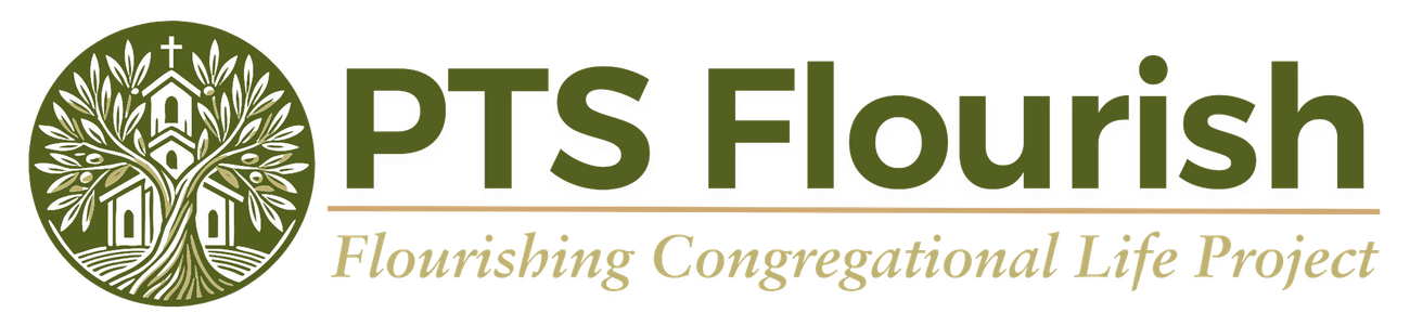 A logo for pts flourish a flourishing congregational life project