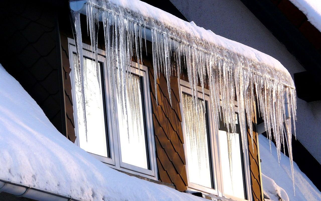 icicles on a house