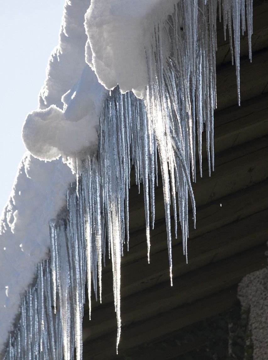 icicles on a roof