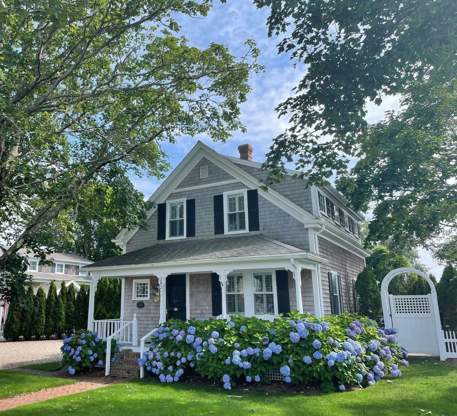 house with flowers