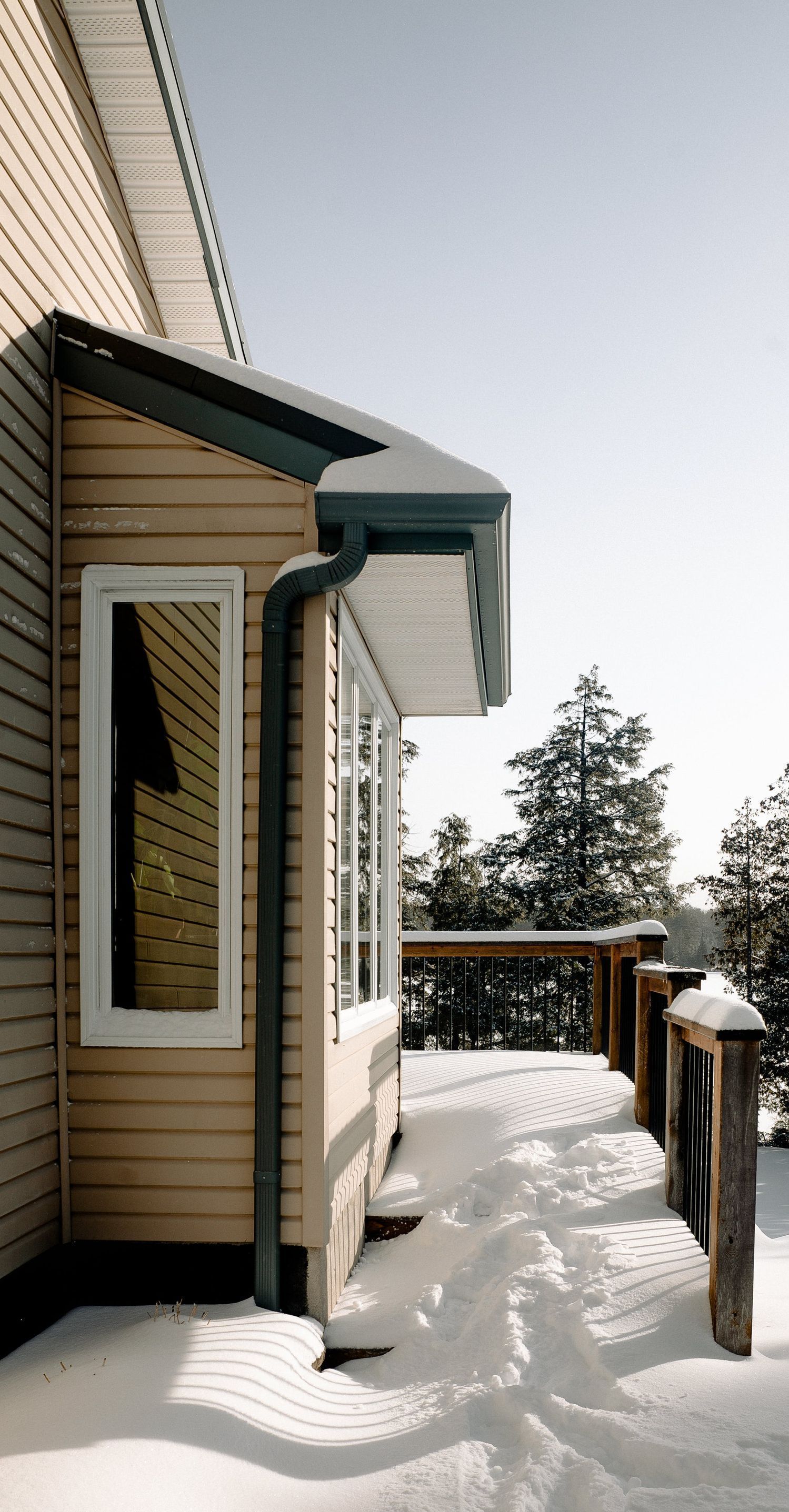 house in the winter
