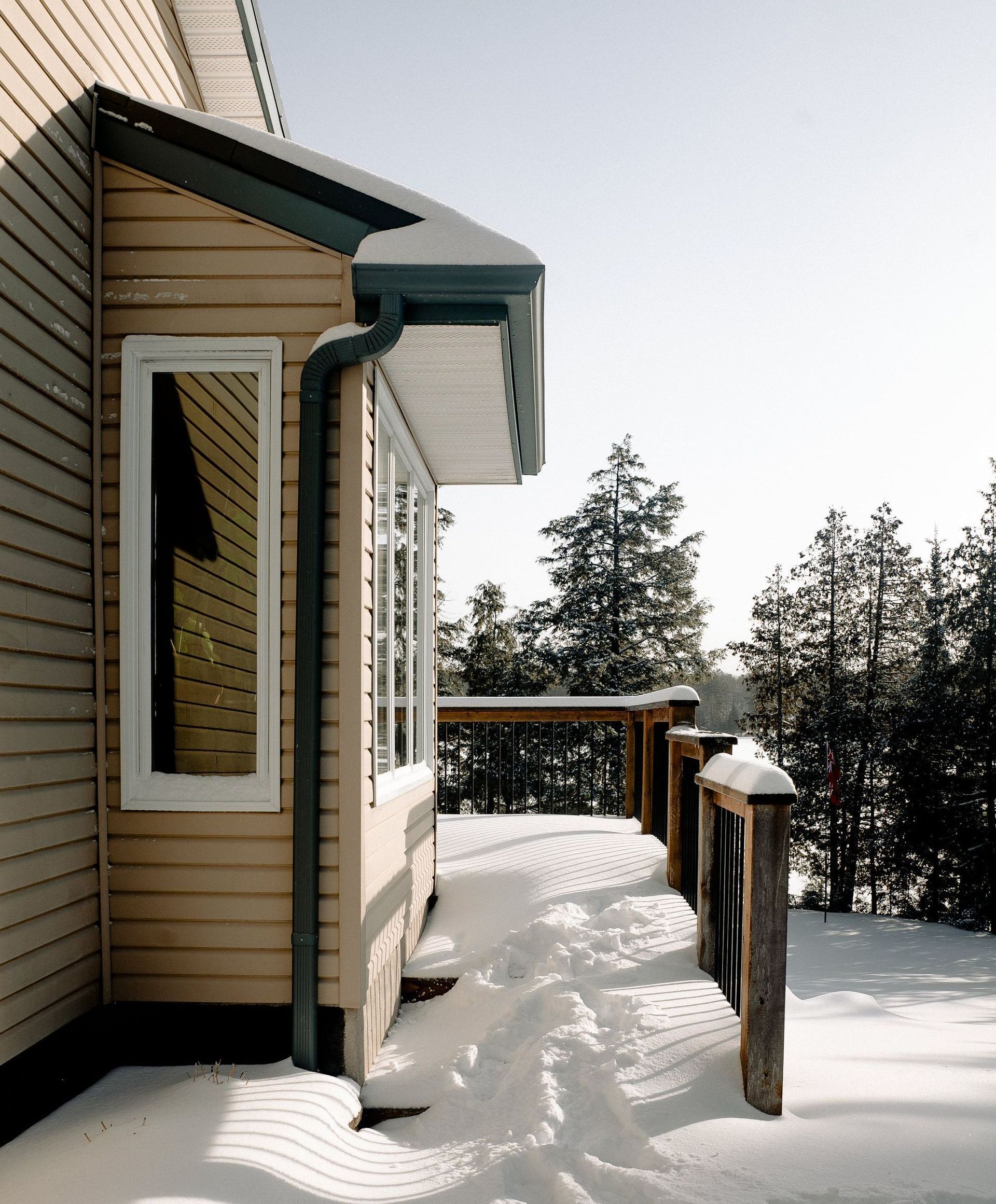 house in the winter