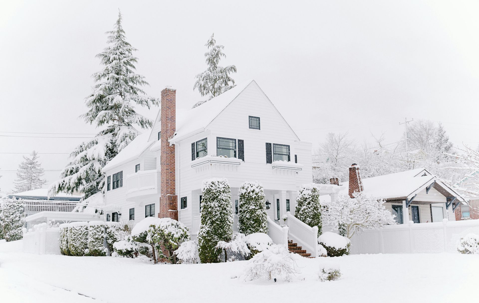 house in the winter