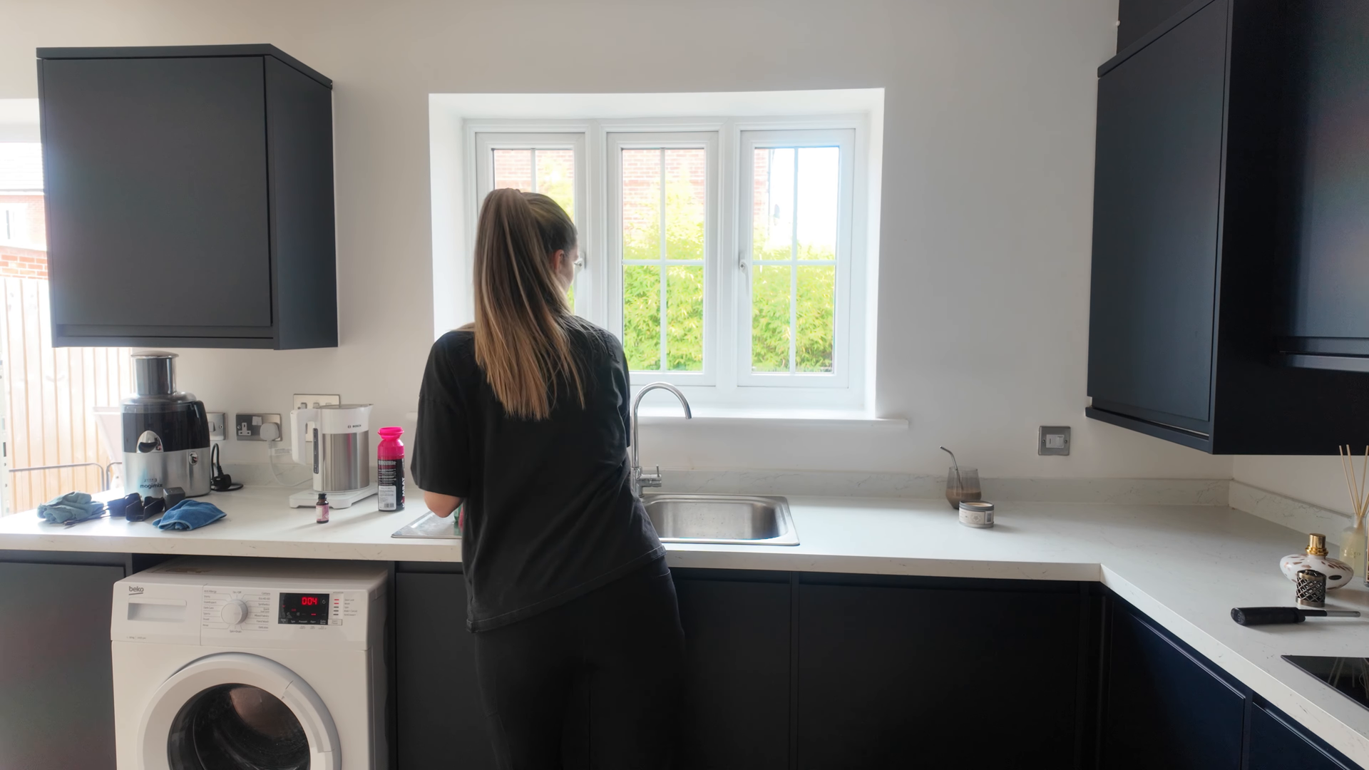 Clean kitchen and apartment interior in Brooklyn