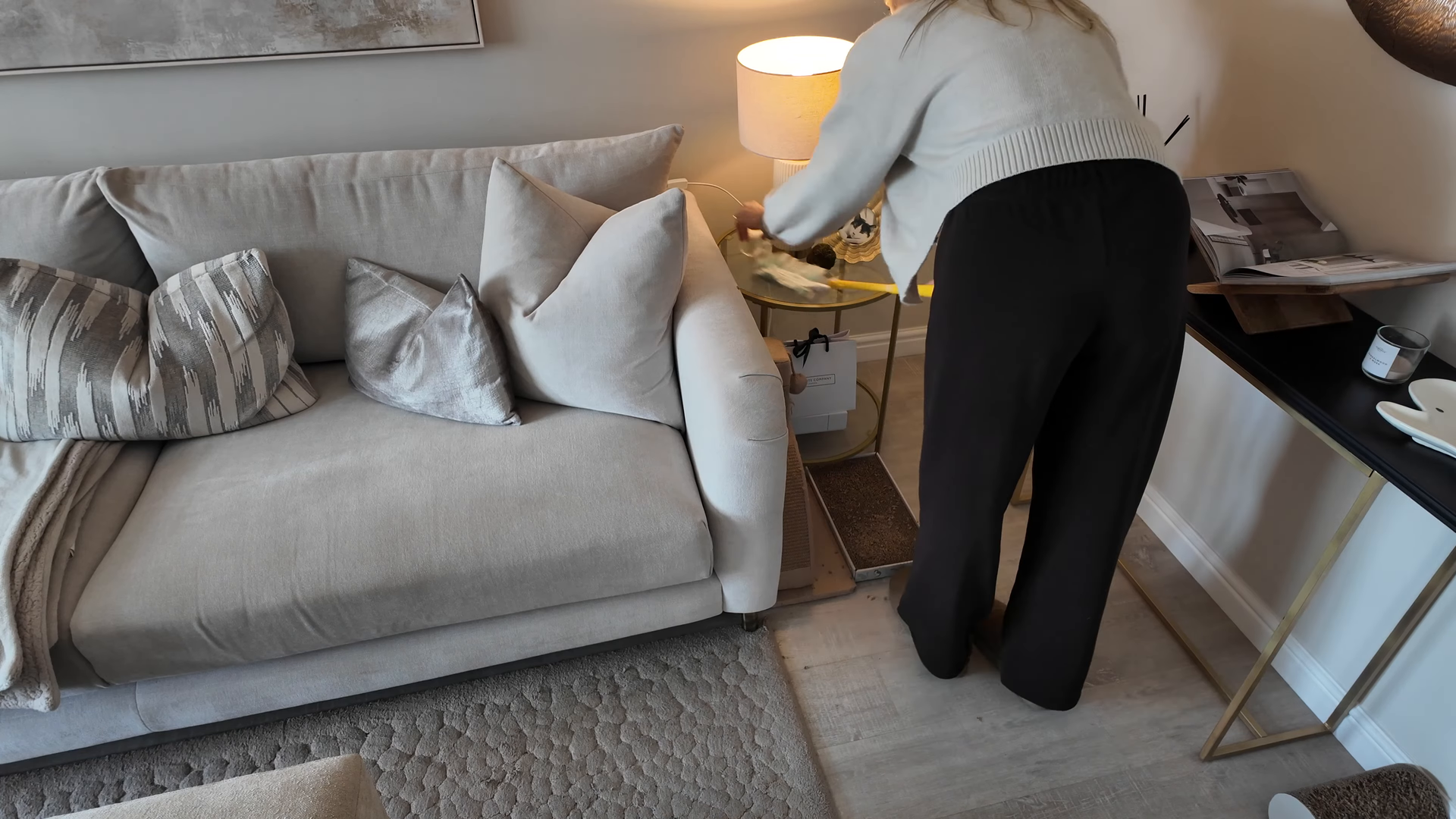 Deep cleaned apartment living area in Manhattan