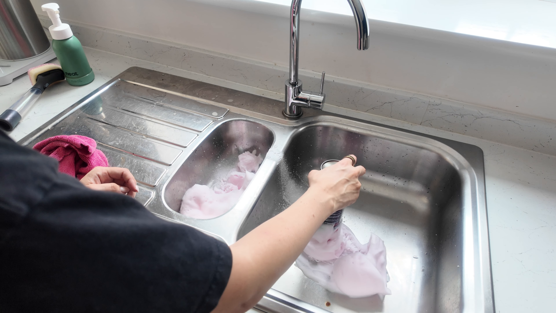 Cleaned kitchen during a recurring visit in Corona, Queens