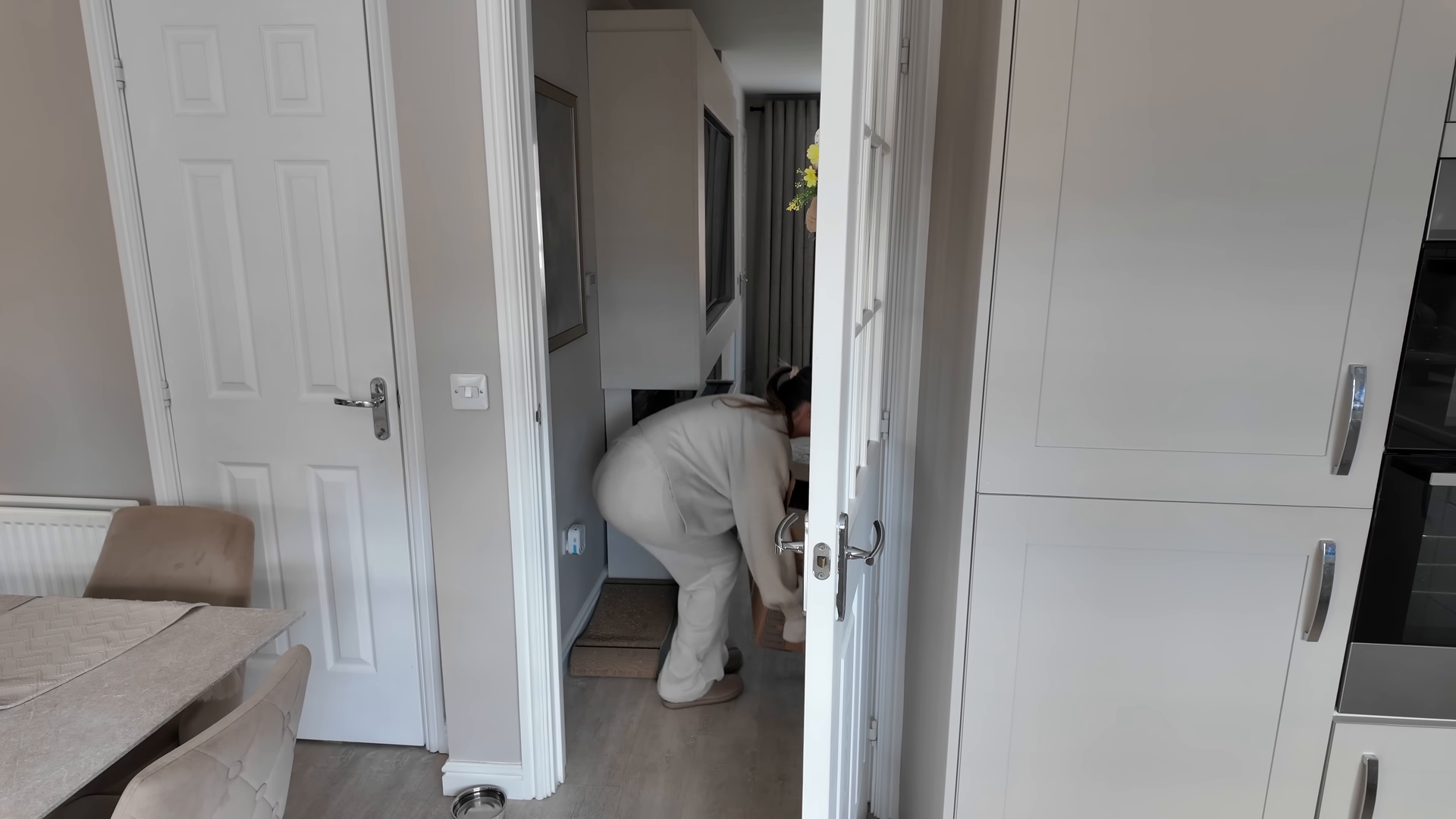 Cleaner preparing a Brooklyn apartment before move-in