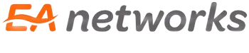 EA Networks logo in orange and gray text on a white background