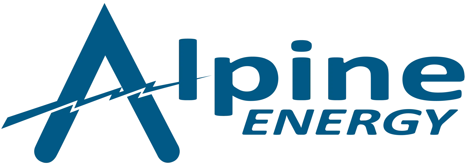 Alpine Energy logo in teal, with stylized “A” and company name on a white background