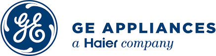 The logo for ge appliances is a haier company