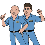 Two Stoneback Appliance men are standing next to each other and one has the name jack on his shirt