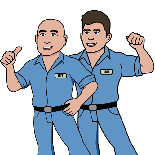 Two Stoneback Appliance men are standing next to each other to provide appliance sales service in Lawrence Kansas