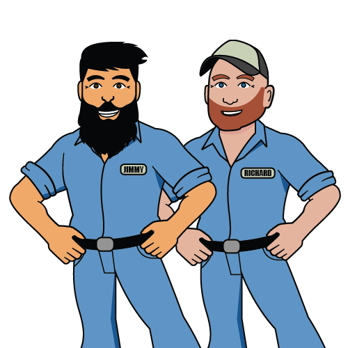 Two Stoneback Appliance men are standing next to each other to provide appliance sales service in Lawrence Kansas