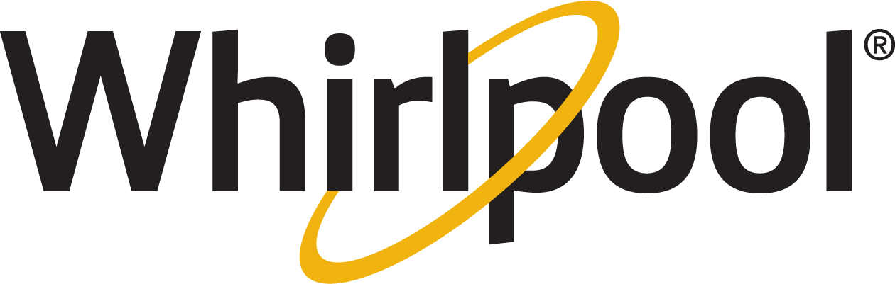 The whirlpool logo is black and yellow on a white background.