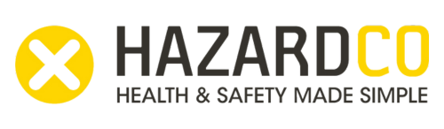 A logo for hazardco health and safety made simple