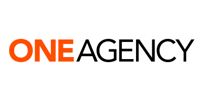 ONEAGENCY logo with orange “ONE” and black “AGENCY” on a white background