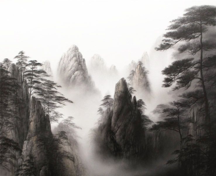 幽山吟詩