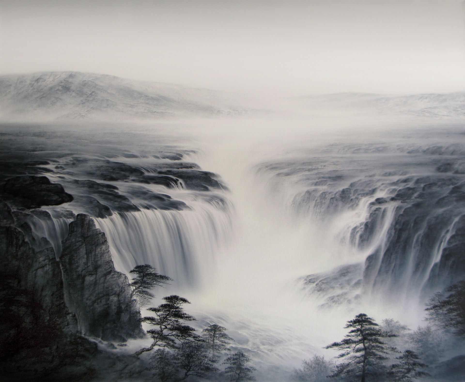 泉飛處.雲霧升