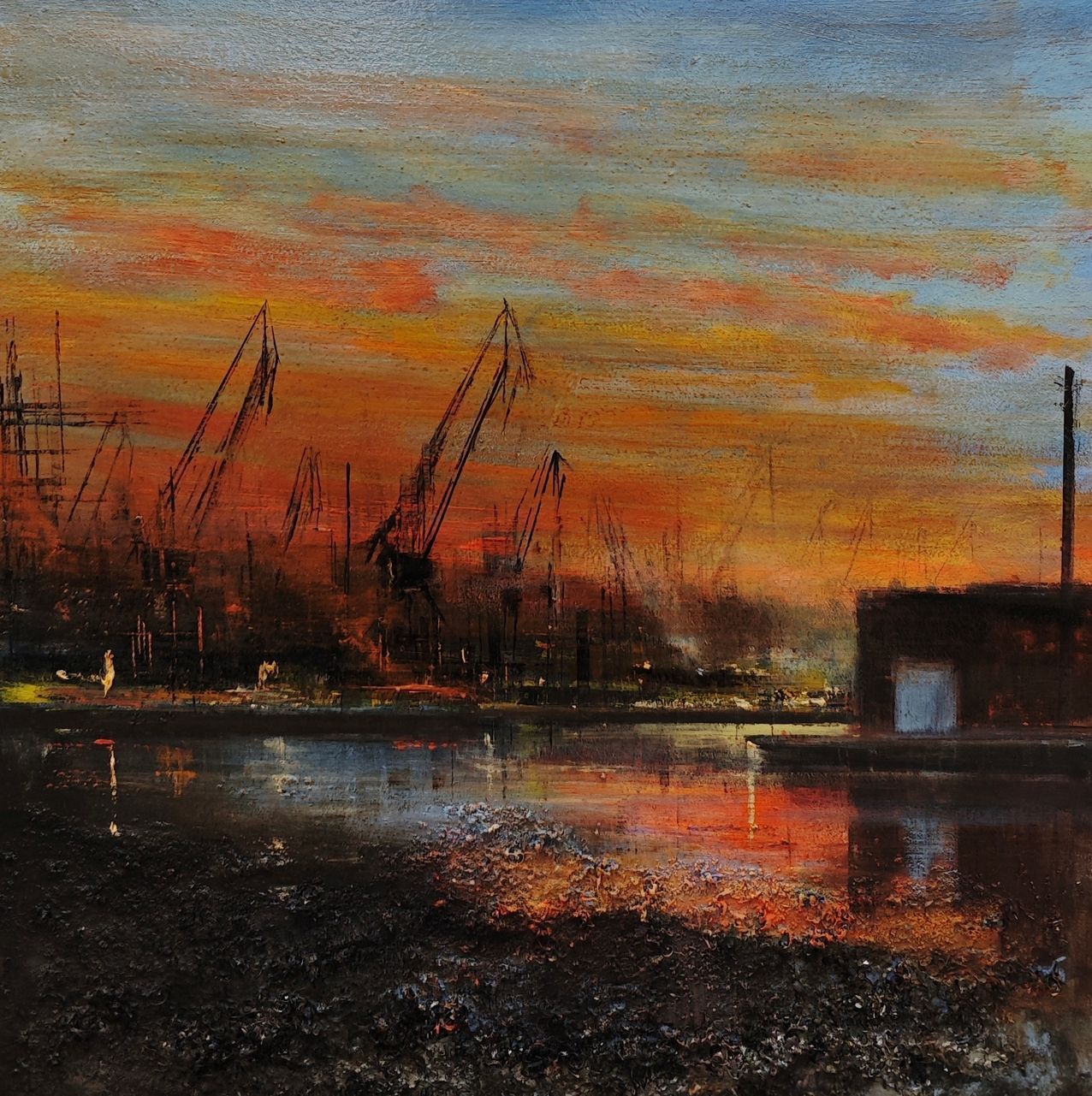 Puerto al amanecer