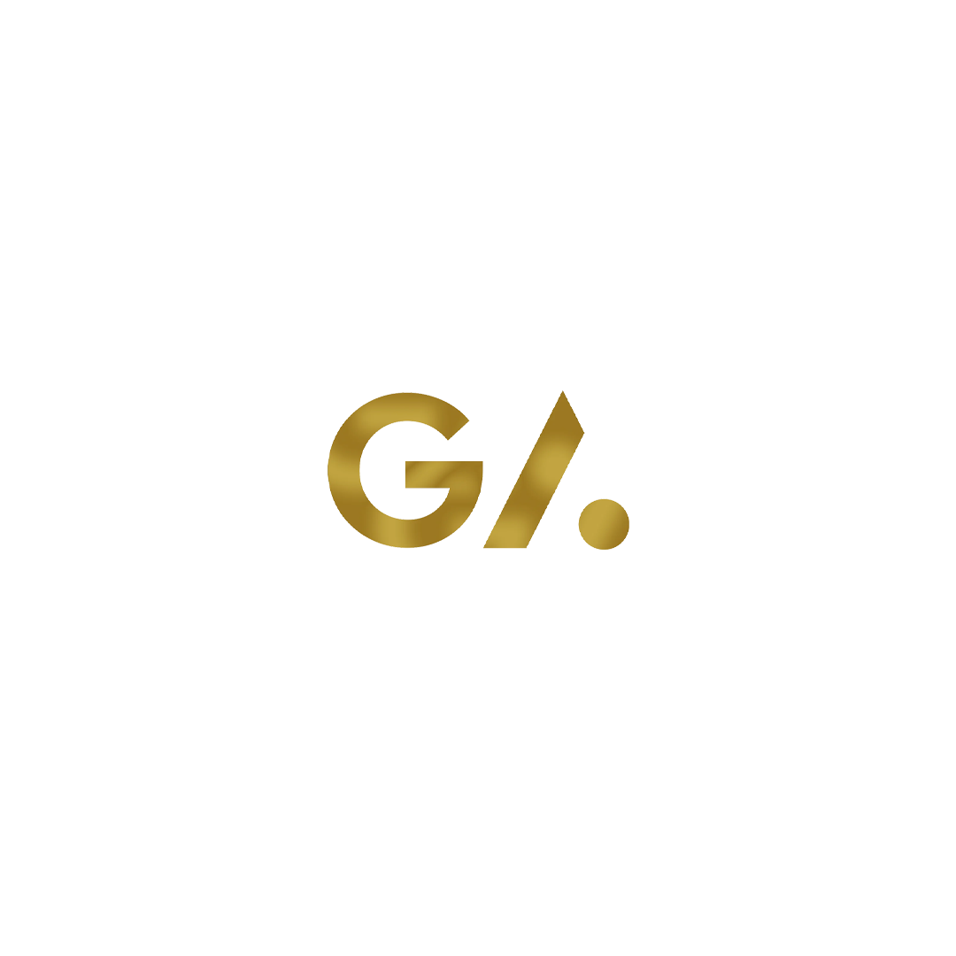 Gold logo: 