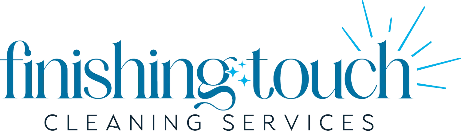 Finishing Touch Cleaning Services logo in teal and gray with a starburst accent