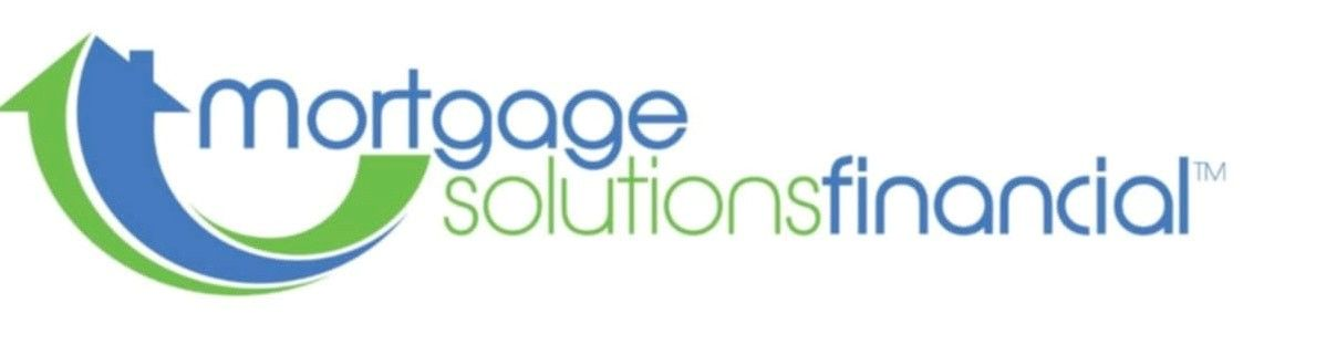 Mortgage Solutions Financial logo in blue and green with stylized swoosh icon