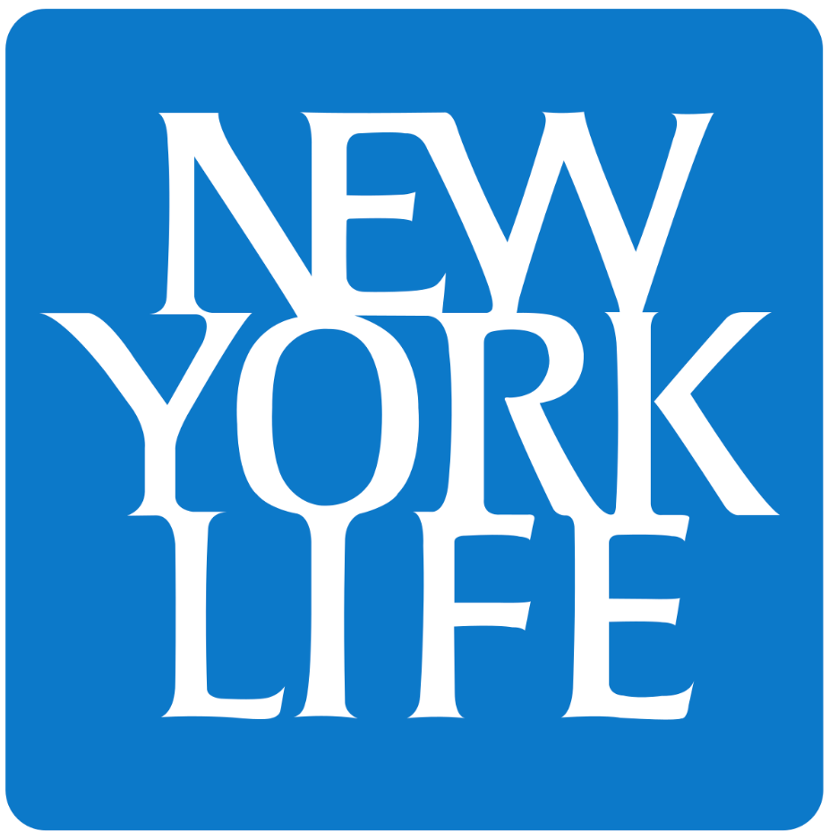 New York Life logo in white text on a blue square background