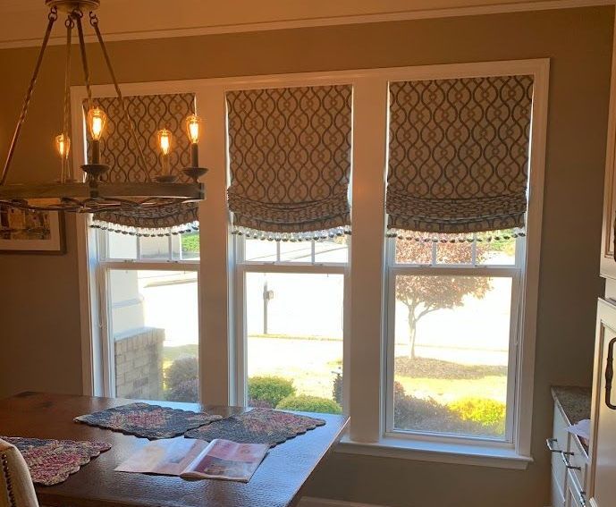 Large Window With White Curtains — Alpharetta, GA — Creative Windows By Carol Large Window With White Curtains — Alpharetta, GA — Creative Windows By Carol